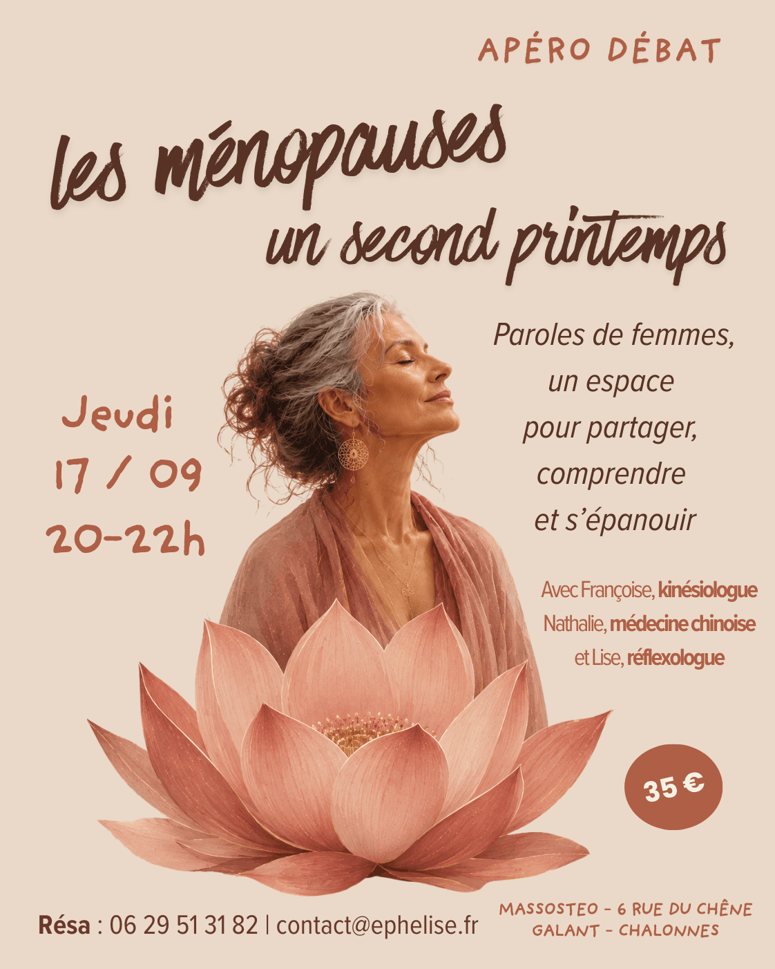 Apéro-débat "Les ménopauses, second printemps"