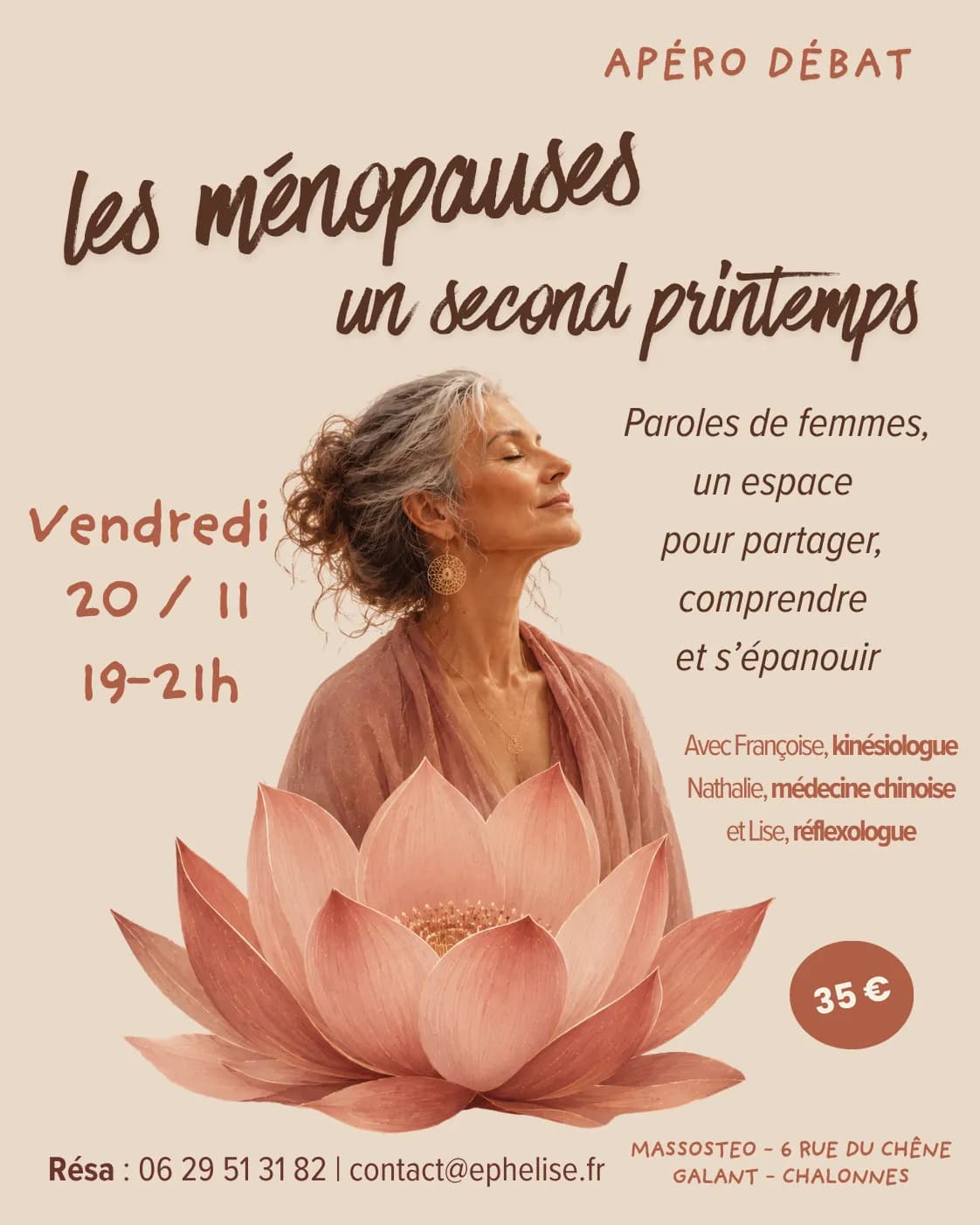 Apéro-débat "Les ménopauses, second printemps"